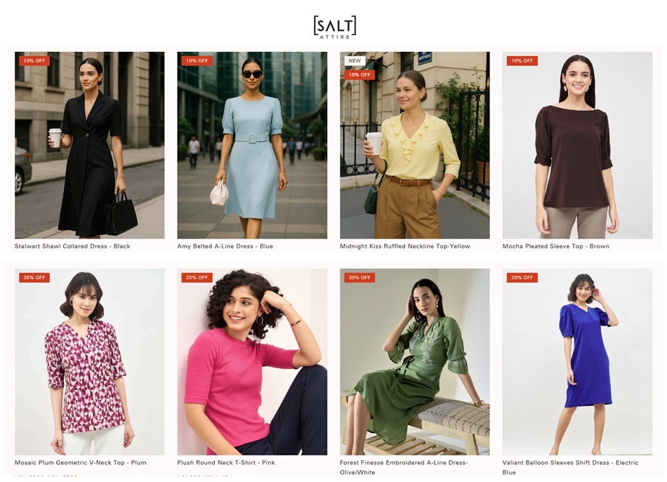 Salt Attire Sale Upto 60% Off — Upgrade Your Wardrobe with upto 60% Off. Don’t Miss Out! Up to 60%