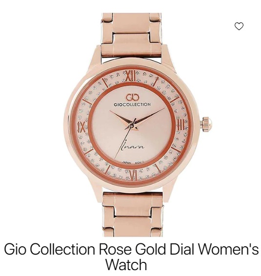 Gio Collection Rose Gold Dial Women's Watch 
