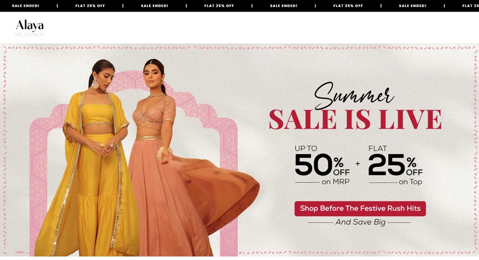 Summer Sale Is Live Up to 50% off on MRP + Flat 25% off on Top