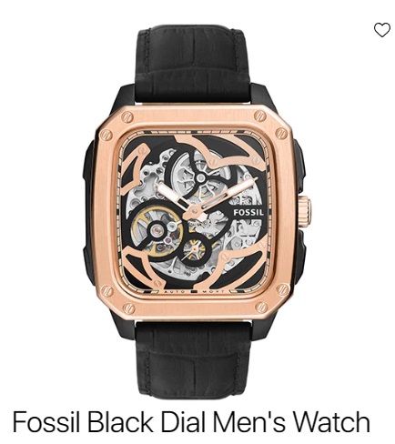 Fossil Black Dial Men's Watch