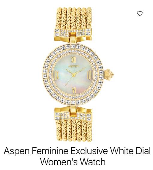 Aspen Feminine Exclusive White Dial Women's Watch