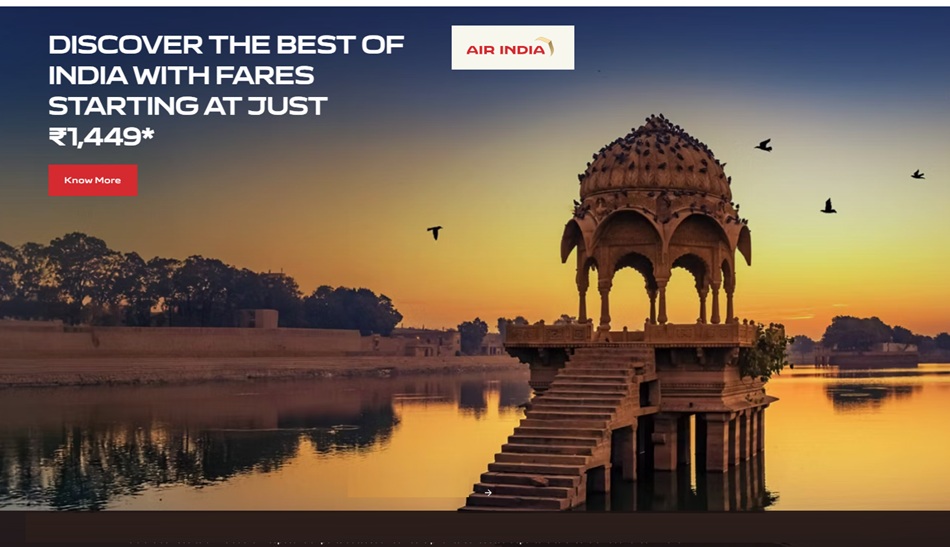 Air India Exclusive Offers - Get up to 10% off on bookings via the Air India app or website