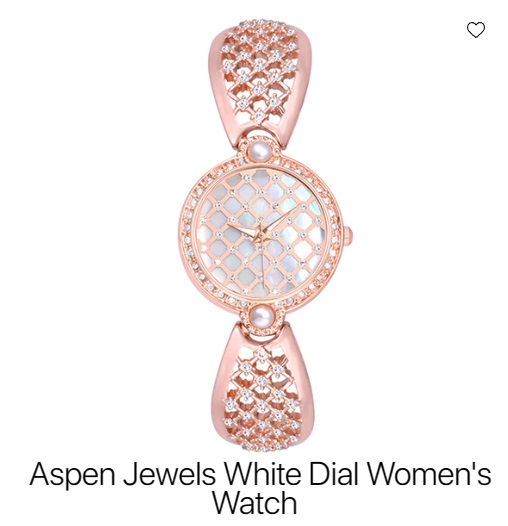 Aspen Jewels White Dial Women's Watch