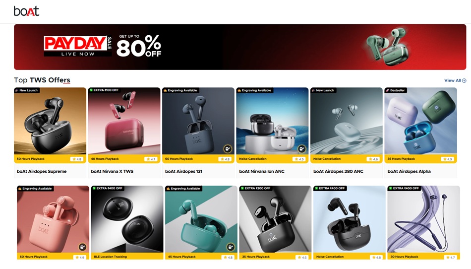 Buy From An Incredible Range Of Earbuds, Headphones, And More From Boat. Get Up To 80% Off.