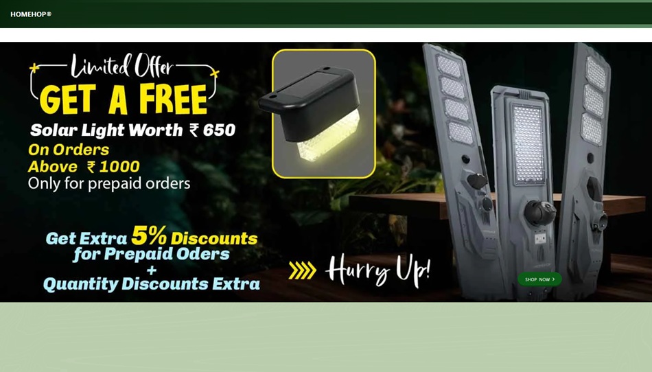 Limited Time Offer! Hurry Up. GET A FREE SOLAR LIGHT!